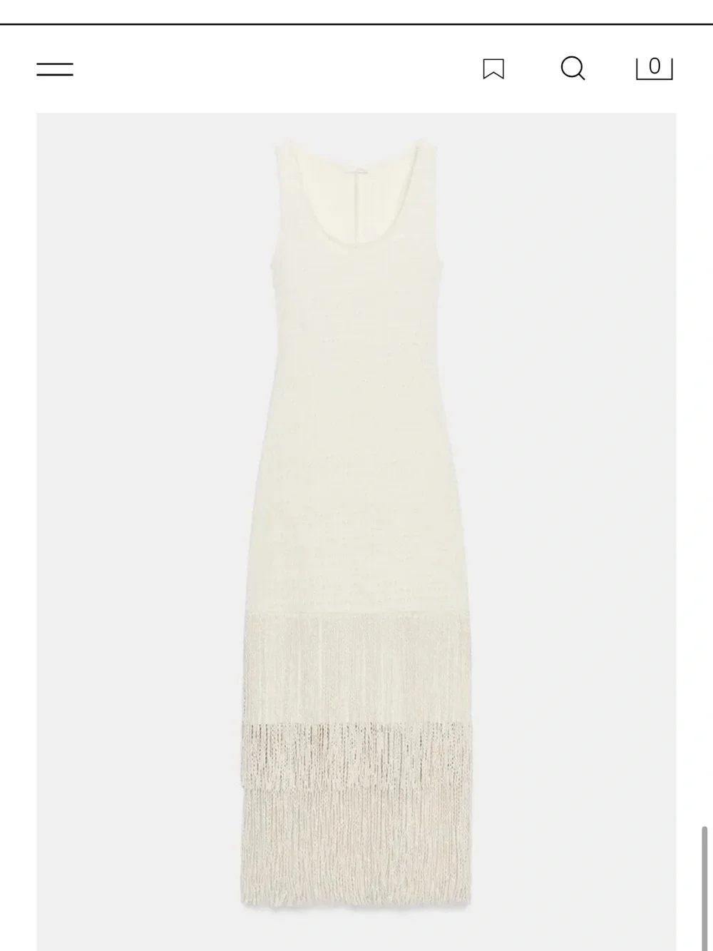 VIRAL NEW ZARA TONE FRINGE DRESS SIZE L 
🚨NO DISCOUNT - Picture 11 of 14